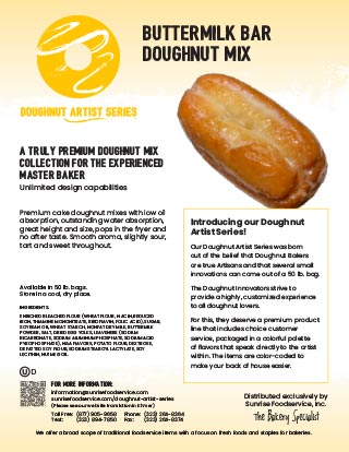 Buttermilk Doughnut Mix Sell Sheet Page