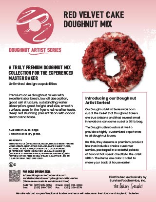Red Velvet Doughnut Mix Sell Sheet Page
