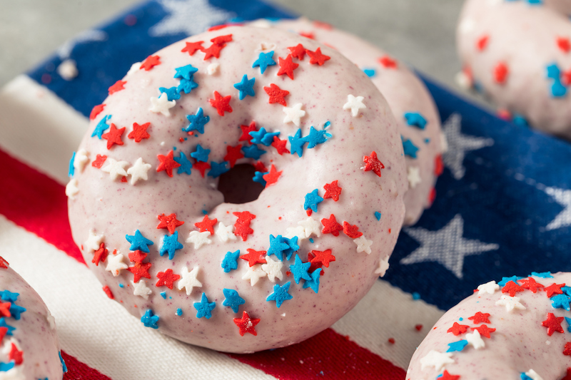 Homemade American Festive Donuts
